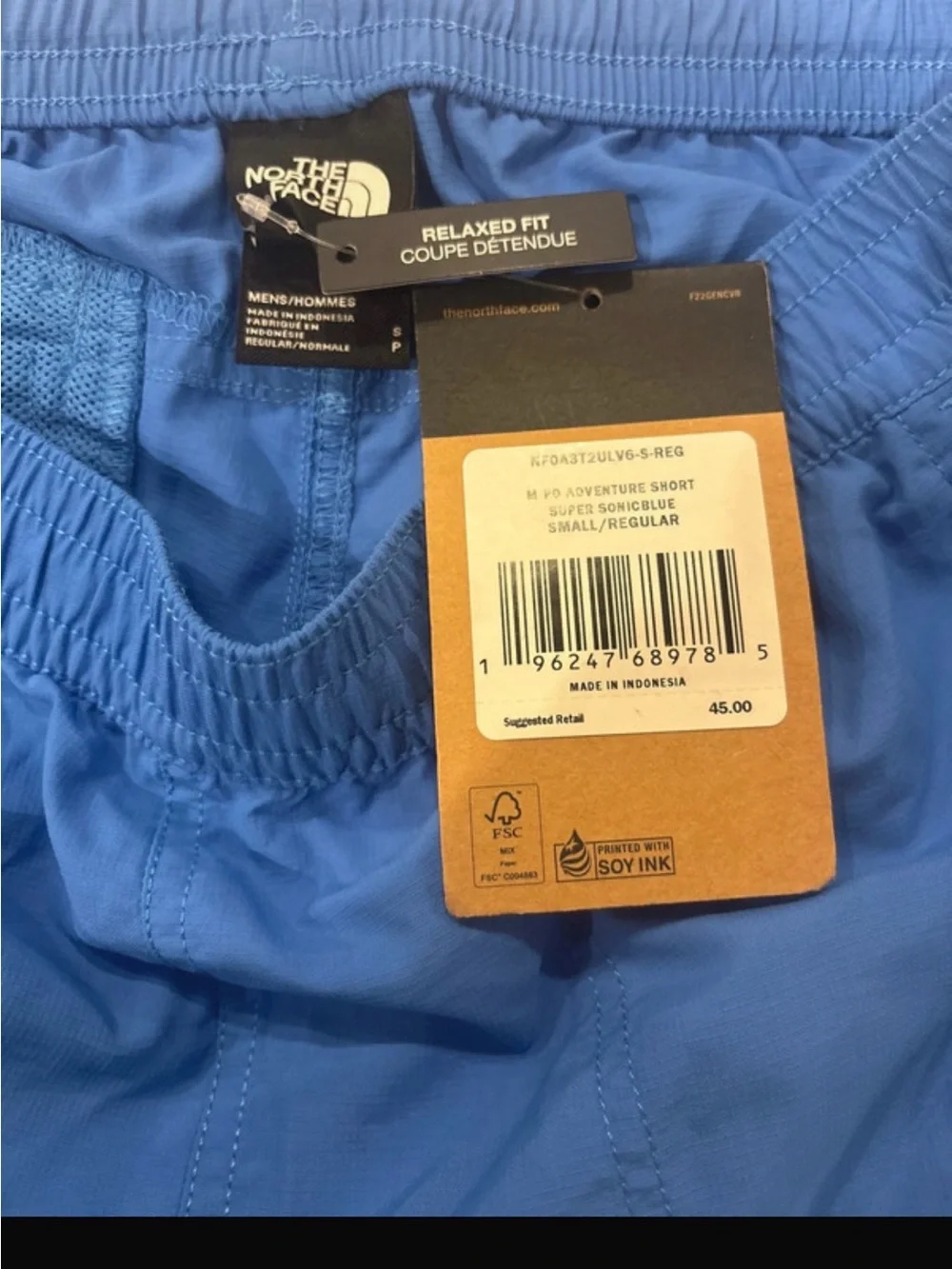 The North Face Men's Sky Blue Swim Trunks